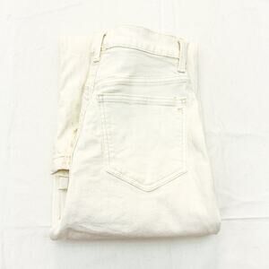 Madewell The Perfect Vintage Wide-Leg Cream White Denim Jeans Size 25